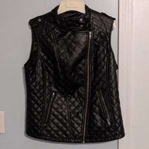 Black pleather vest by Apt. 9